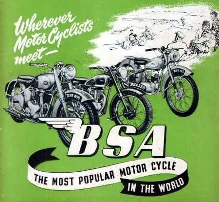 1952 BSA Golden Flash Gold Star Motorcycle Original Ad  