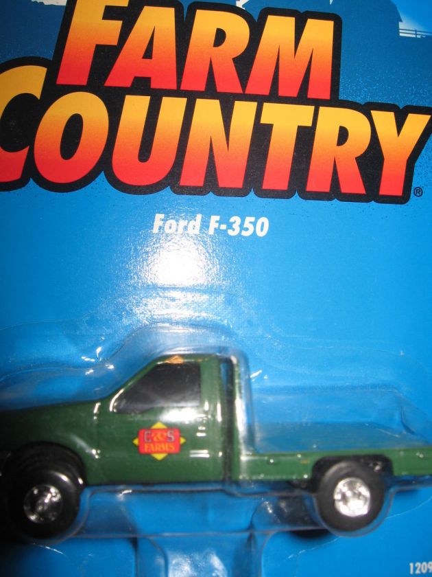 Ertl 1/64 Ford F 350 green flatbed pickup truck 12092  