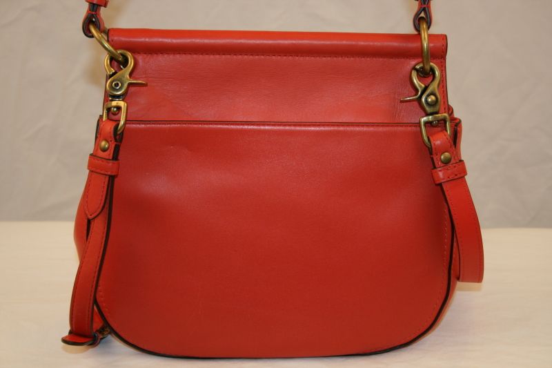 Coach Willis Leather Bag Vermillion Limited 70th Anniversary Edition 