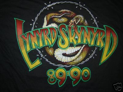 Vintage Concert T Shirt LYNYRD SKYNYRD 89 NEVER WORN  