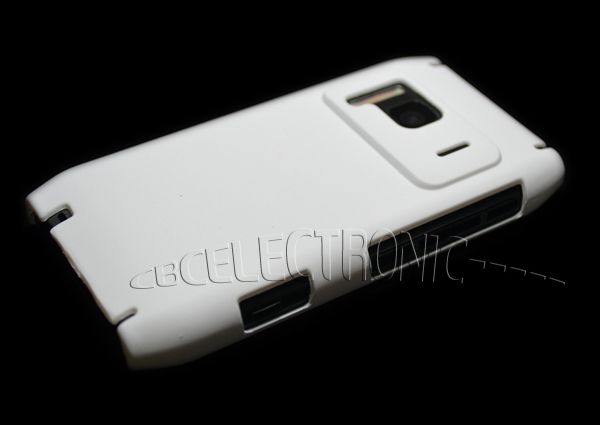 New White Rubberized Hard case cover Skin for Nokia N8  