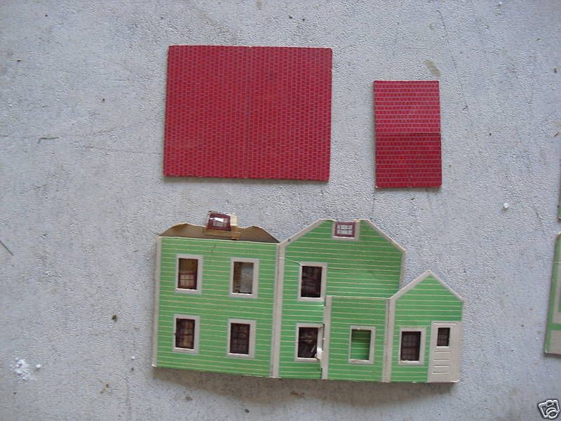 OLD 1940s O Scale Cardboard Traditional House LOOK  