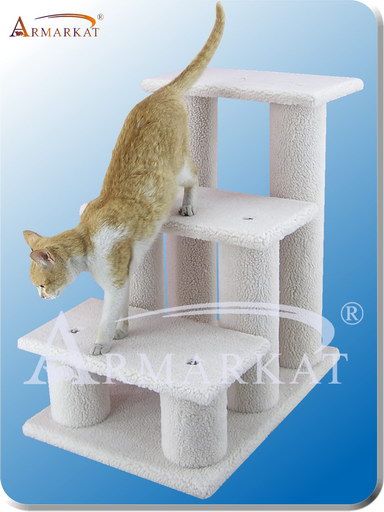 Step Armarkat Cat Tree Pet Condo Ivory   